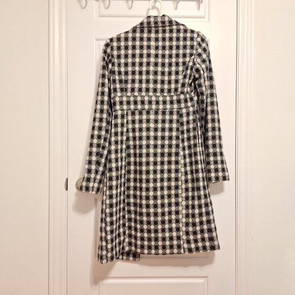 Long black and White wool blend jacket - Picture 8 of 12